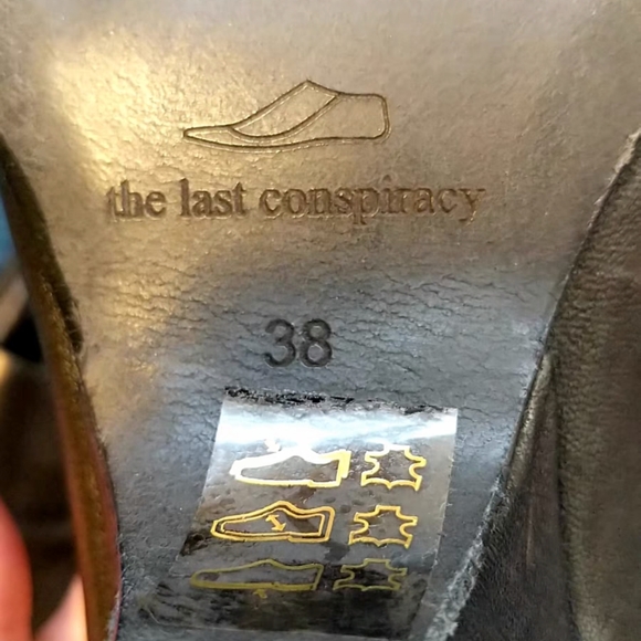 The Last Conspiracy Peep Toe Heels Black Leather - Picture 12 of 16